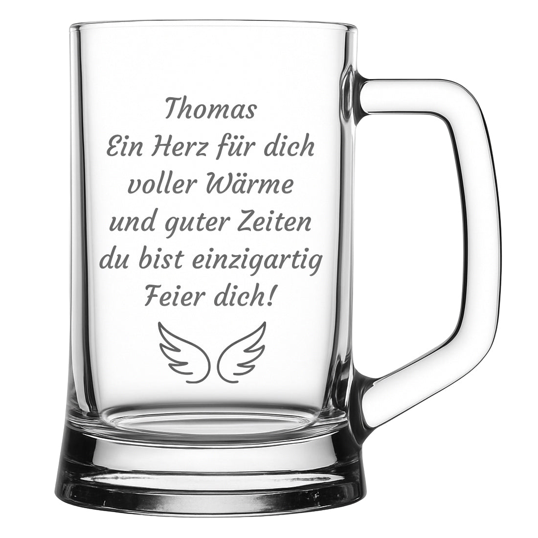 Personalisiertes Bierglas mit Gravur | Wunschtext, Name & Symbol