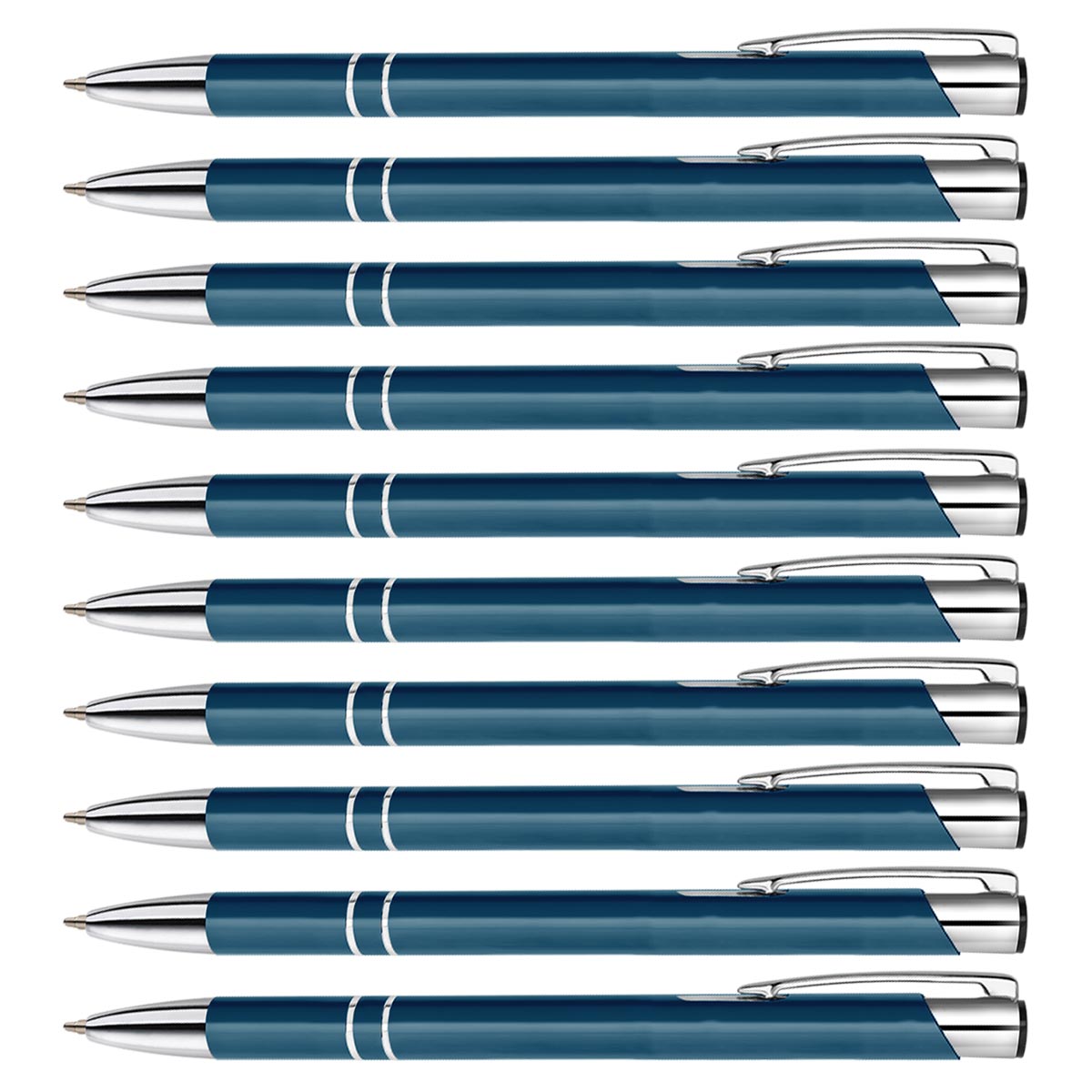 10er Set Personalisierte Metall-Kugelschreiber mit Gravur