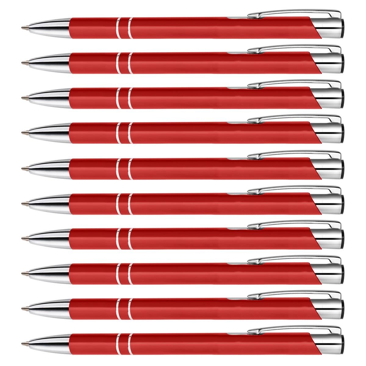 10er Set Personalisierte Metall-Kugelschreiber mit Gravur
