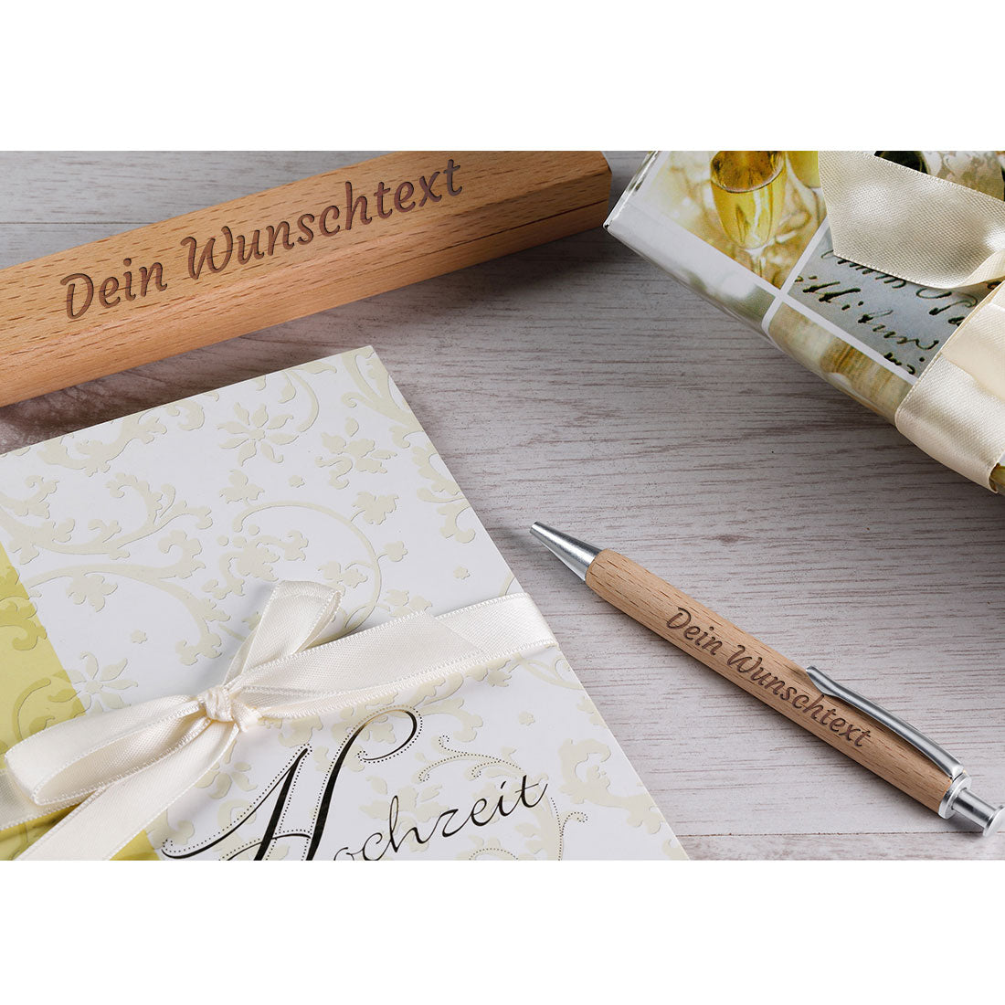 Holz Kugelschreiber mit Etui. Personalisierbar mit Gravur
