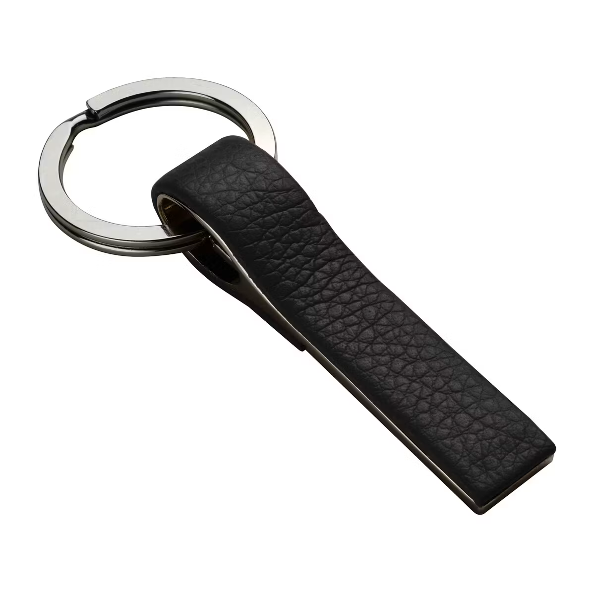 Personalisierter Schlüsselanhänger aus Leder & Metall mit Gravur