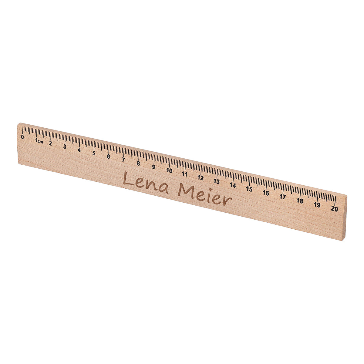Holzlineal mit Gravur Einschulung