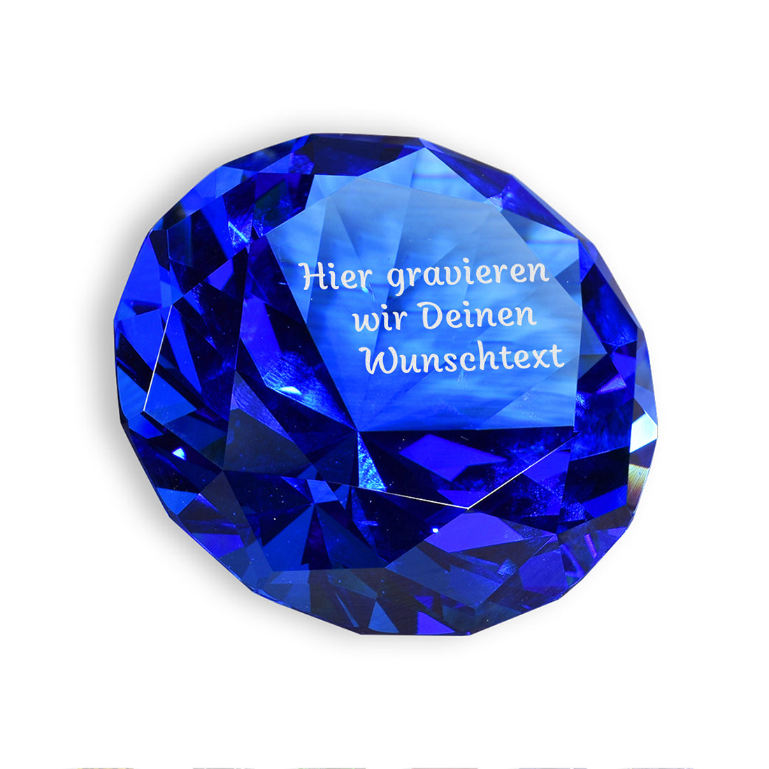 Diamant Wunschtext Farbe blau