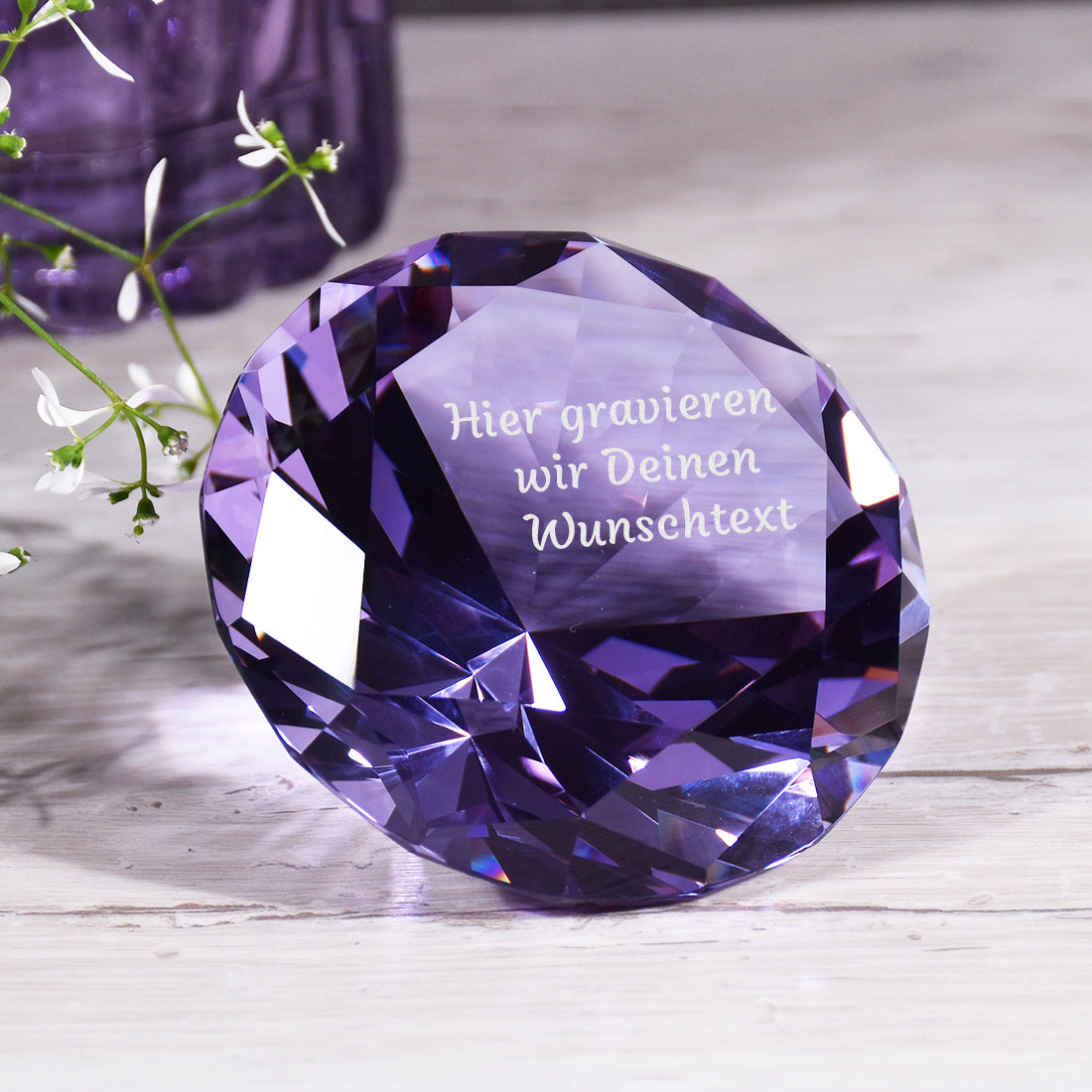 Diamant Wunschtext mit auf Tisch