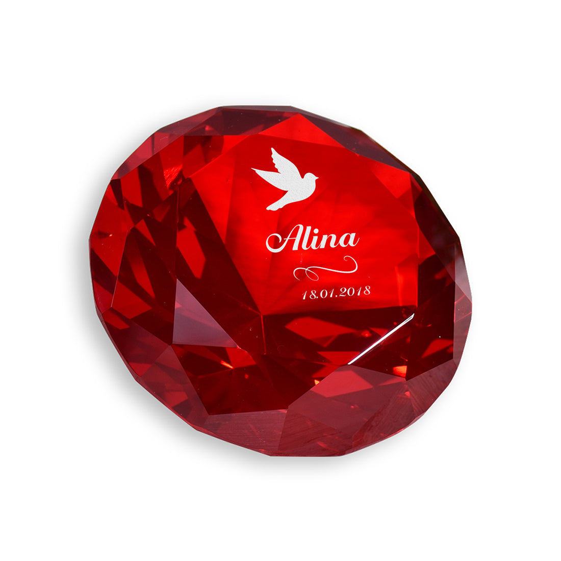 Diamant Farbe rot Taube
