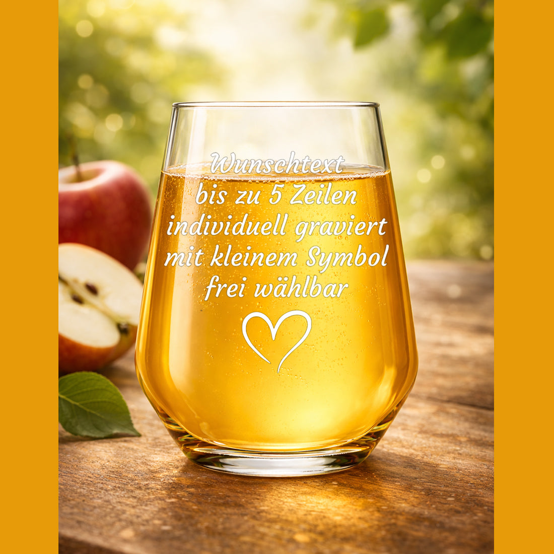 Saftglas Wunschtext Symbole Saft