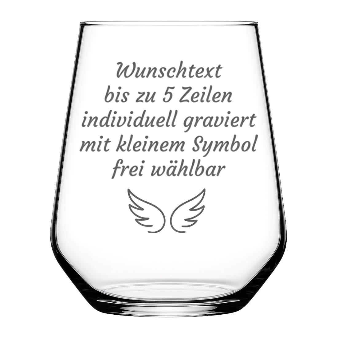 Wasserglas-Symbol-Fluegel