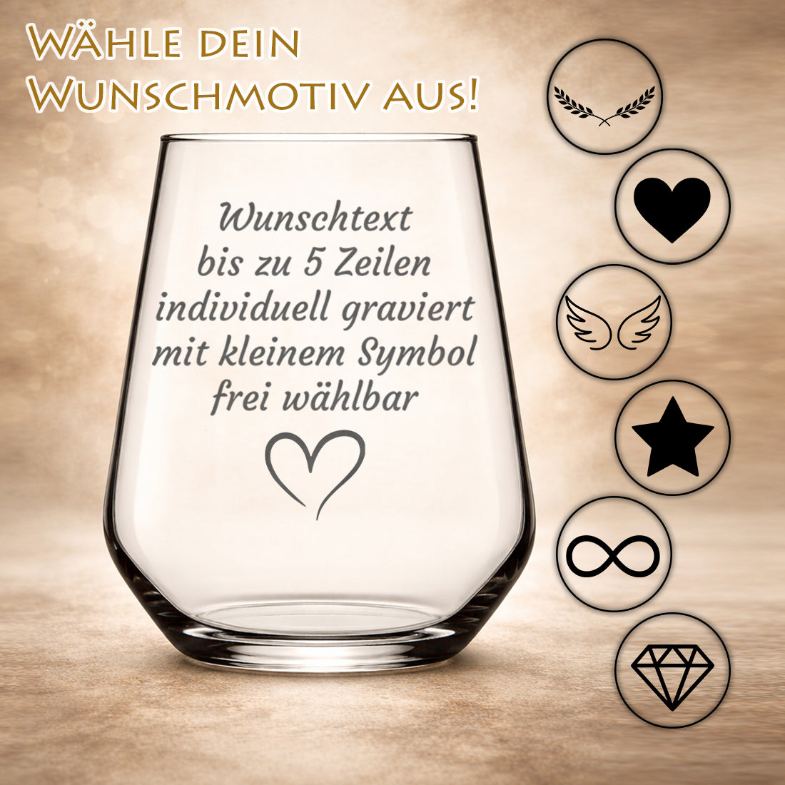 Wasserglas_Wunschtext_Wunschmotiv Auswahl