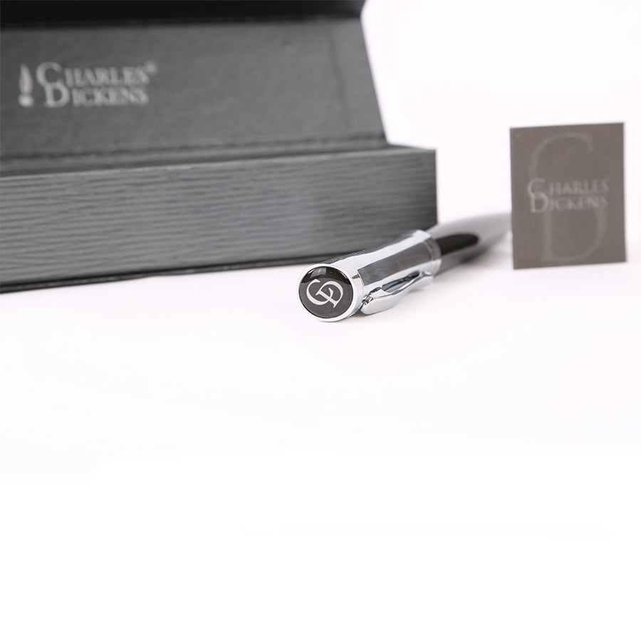 Charles Dickens® Kugelschreiber mit Wunschgravur – Personalisiertes Schreibset in edler Geschenkbox
