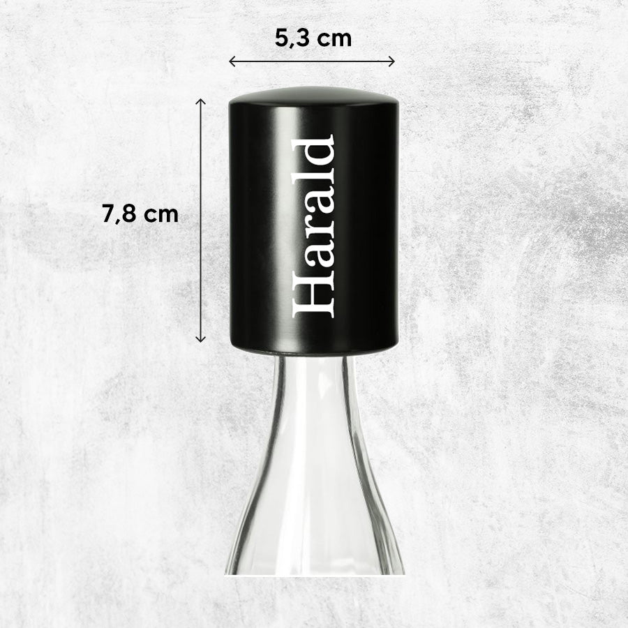 Personalisierter Push-Up Flaschenöffner mit Wunschgravur - In 3 Farben (Silber, Schwarz, Gold