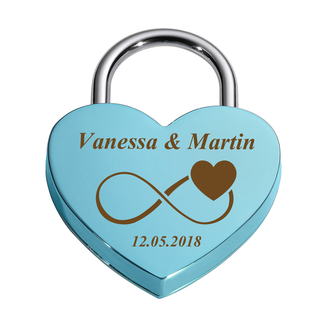 Herz Liebesschloss mit Gravur zur Hochzeit