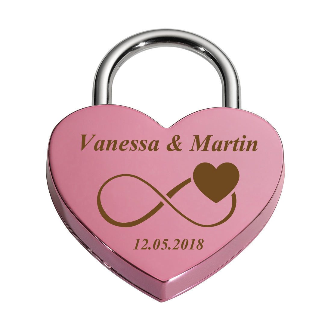 Herz Liebesschloss mit Gravur zur Hochzeit