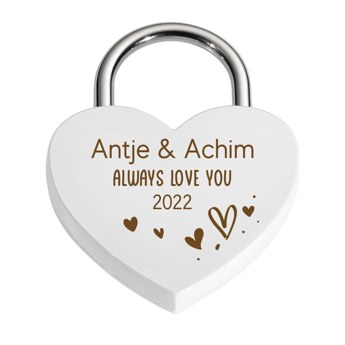 Herz Liebesschloss für Paare mit Gravur - Motiv "Always love you"