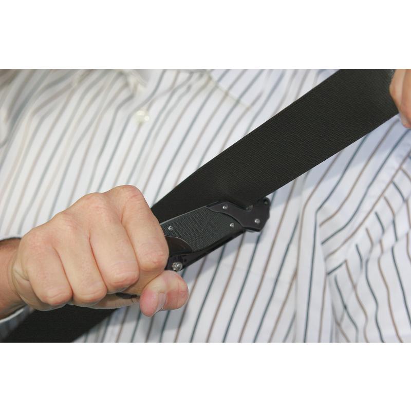 Personalisiertes Rettungsmesser – Schwarz, mit Gravur & Glasbrecher