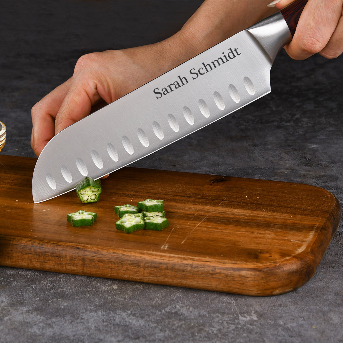 Personalisiertes Küchenmesser "Kobe" mit individueller Gravur