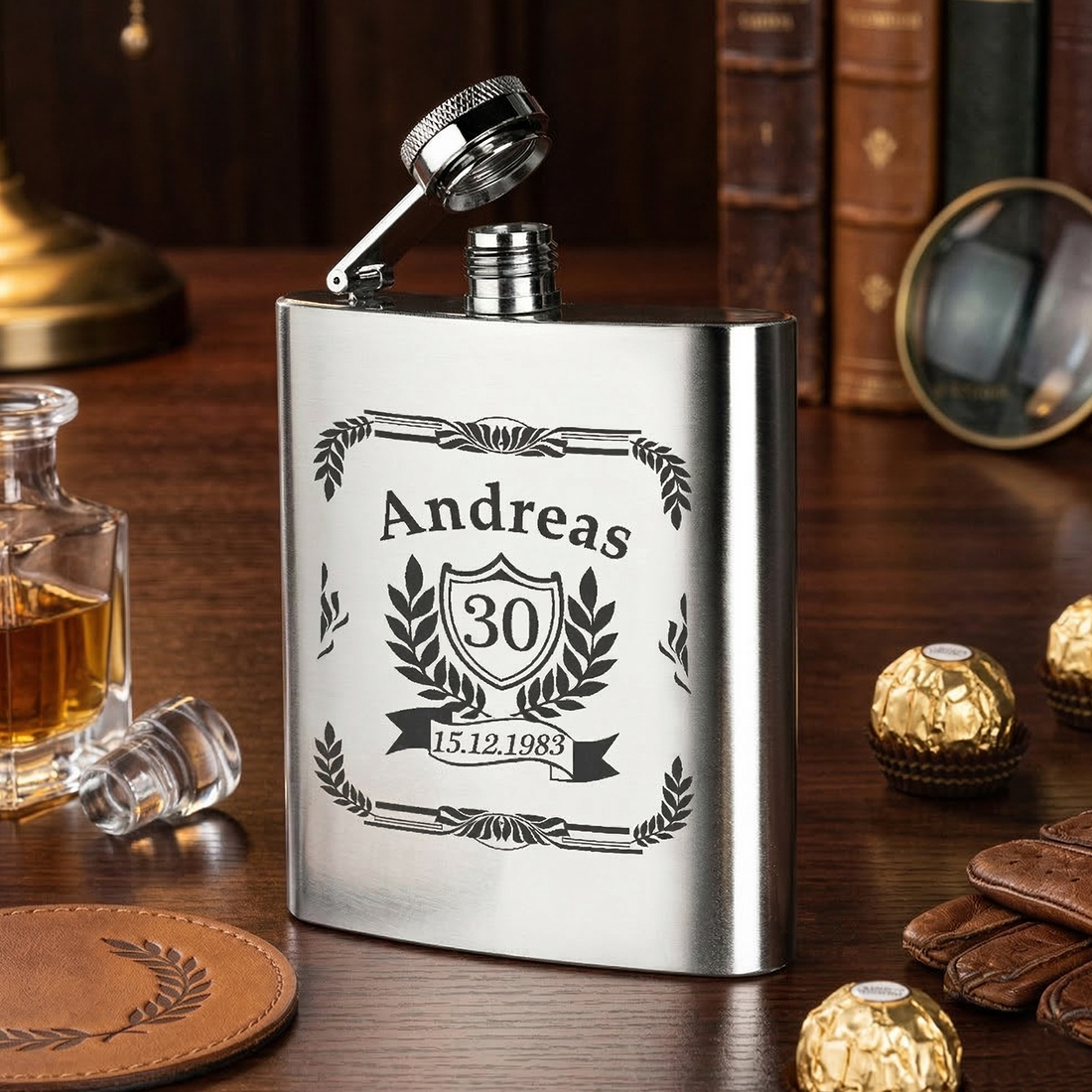 Personalisierter Flachmann mit Gravur