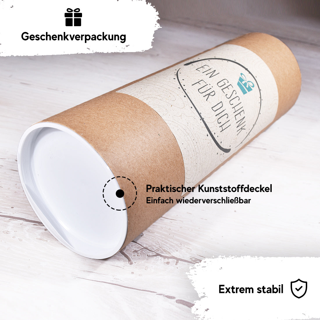 Geschenkhülse Geschenkverpackung Natur 9x26cm