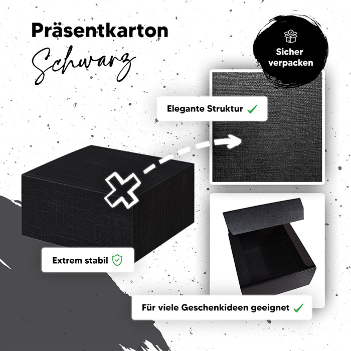 Premium-Präsentbox Schwarz (20x20x10 cm)