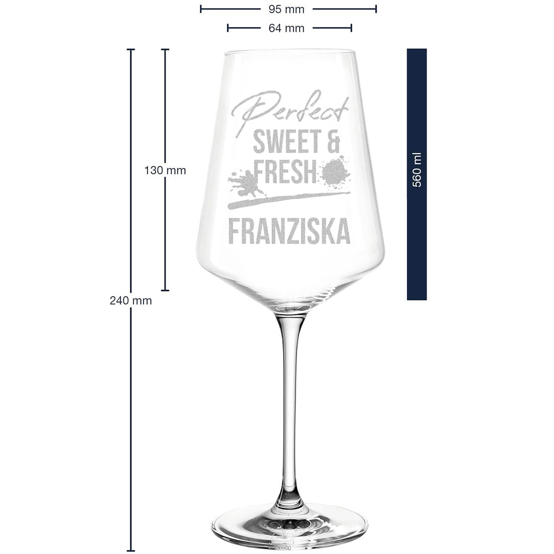 Aperol Spritz Glas mit Gravur "Perfect sweet & fresh"