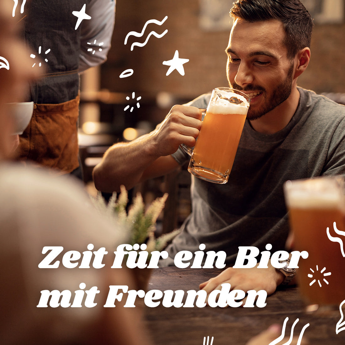 Bierseidel Krug 0,5 Liter mit personalisierter Gravur - Geburtstagsgeschenk