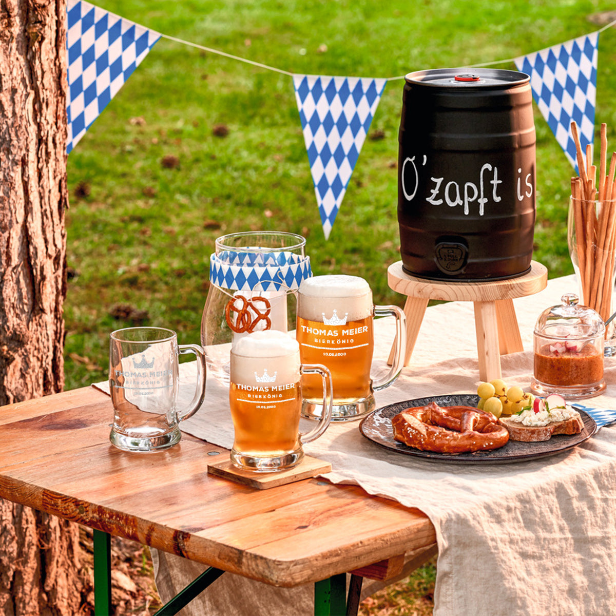 Bierkrug 0,5 Liter mit Gravur "Bierkönig" personalisiert