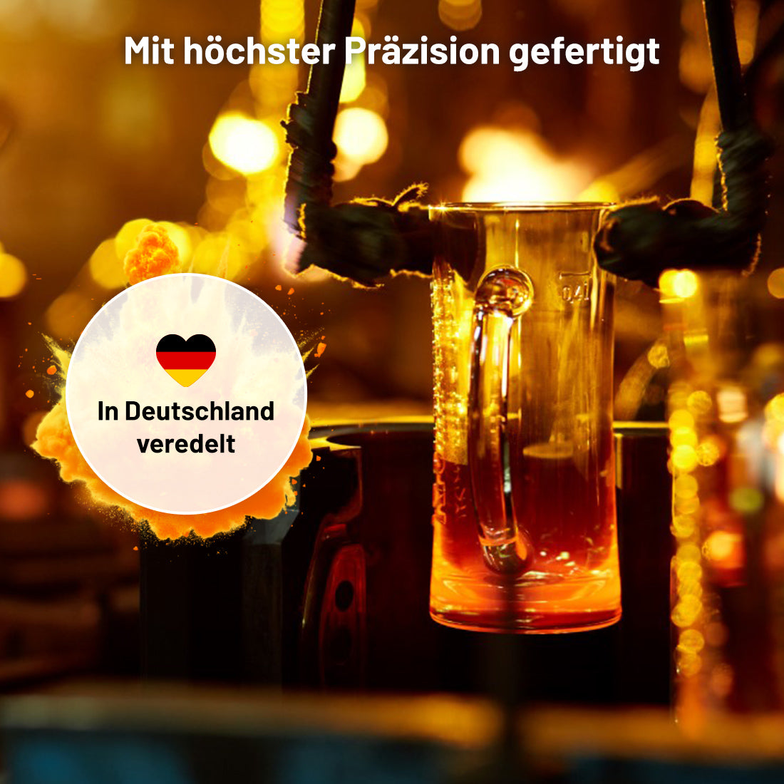 Bierkrug 0,5 Liter mit Henkel mit personalisierter Gravur