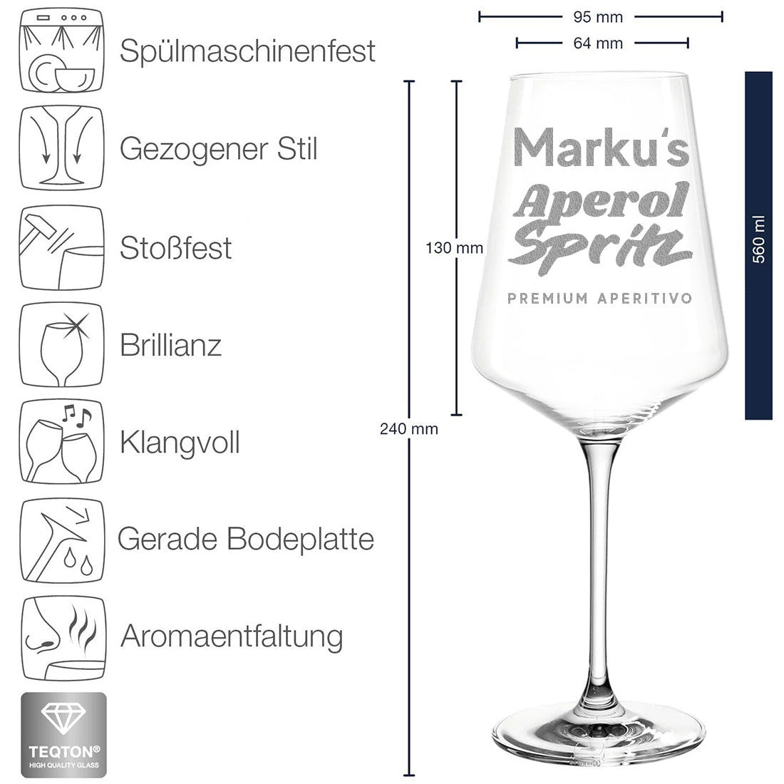 Cocktailglas für Longdrinks & Aperitifs mit personalisierter Gravur