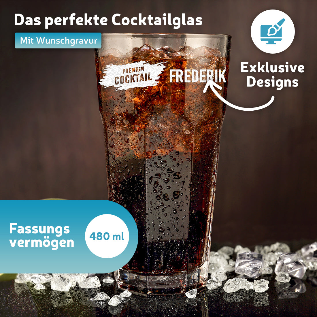 Cocktailglas 480 ml mit personalisierter Gravur