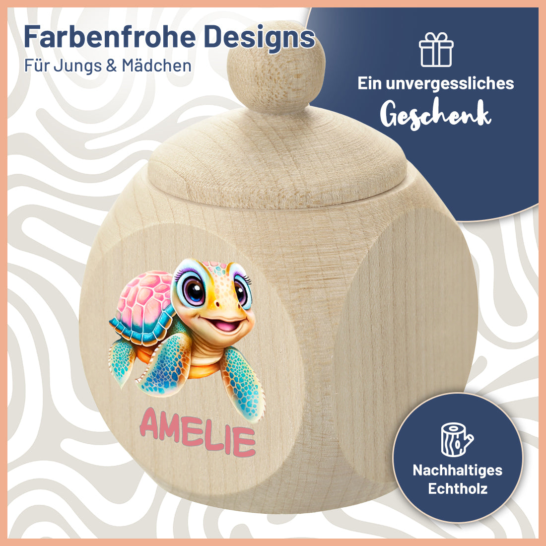 Individuelle Aufbewahrung für Milchzähne mit Schraubverschluss