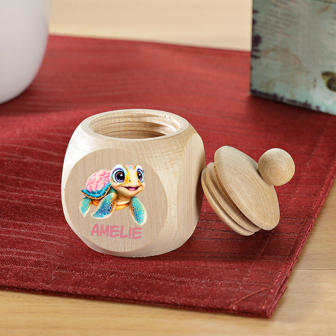 Zahnfee Geschenk für Mädchen: Personalisierte Holzdose