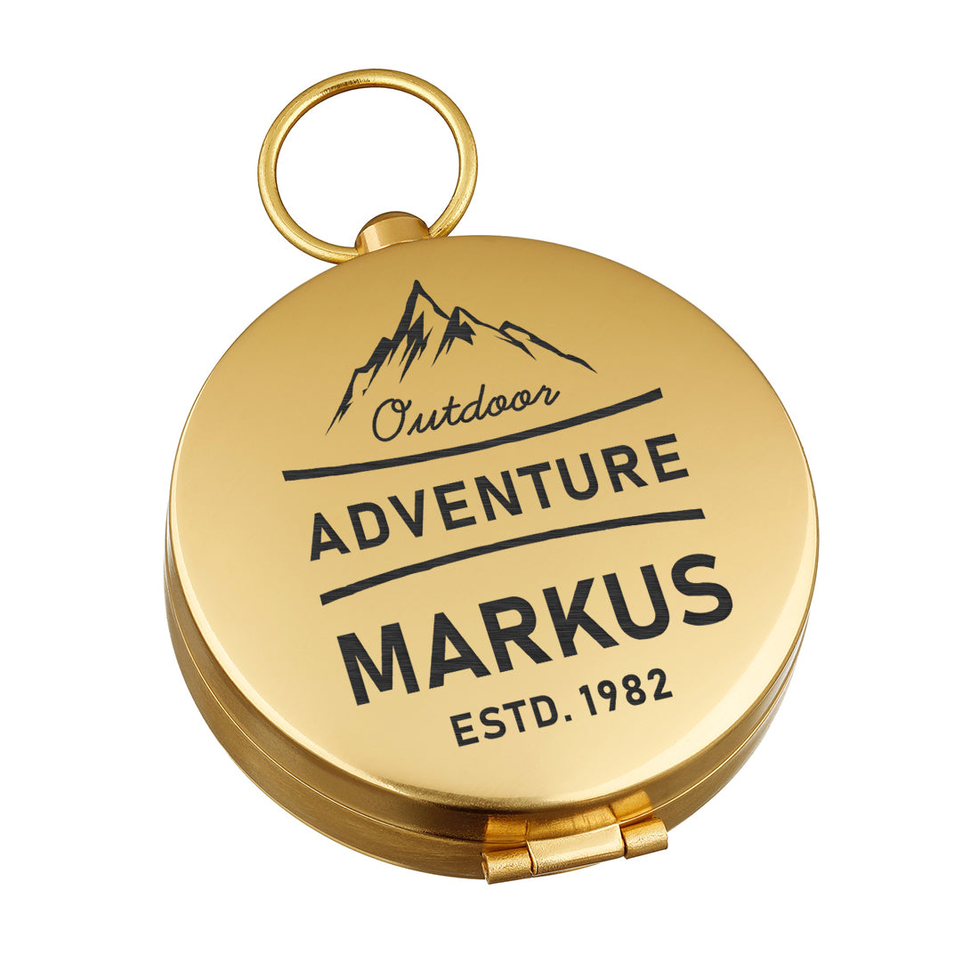 Personalisierter Kompass in Gold-Optik mit Wunschgravur