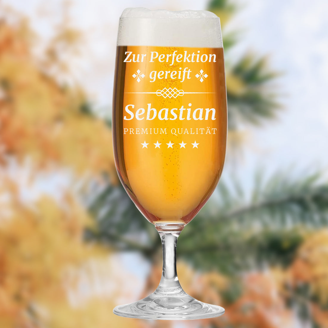 Personalisierte Pilstulpe 0,3 Liter mit individueller Gravur