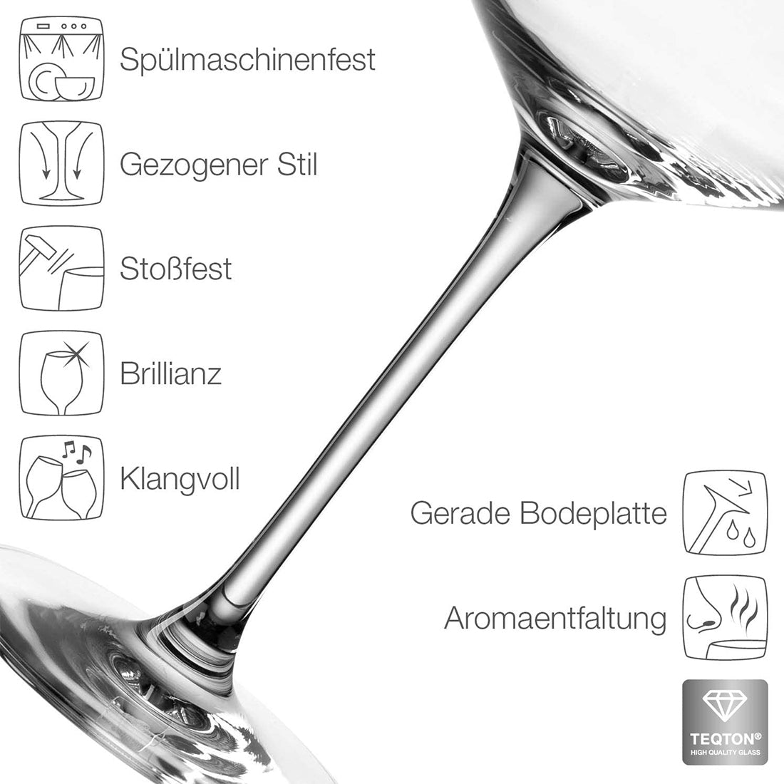Weinglas modern 560 ml mit personalisierter Gravur - Bester Papa der Welt