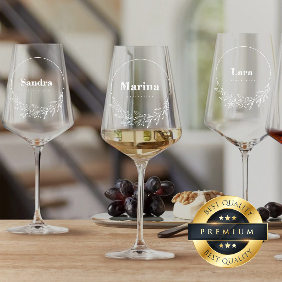 Modernes Weinglas 560 ml mit Gravur - Ideal als Geschenk