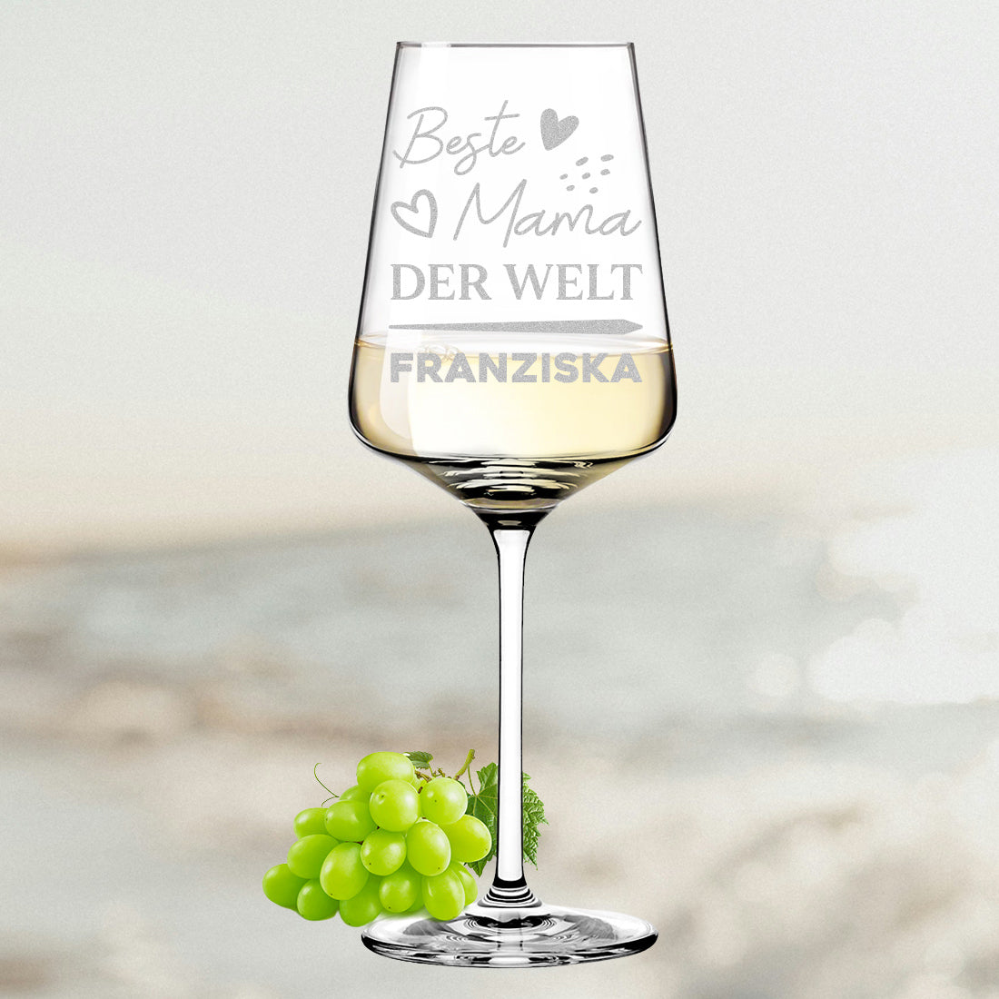 Weinglas 560 ml mit Gravur "Beste Mama der Welt"