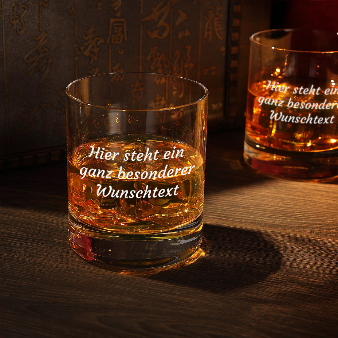 2-teiliges Whisky-Set Dekanter 850 ml & Tumbler 320 ml mit Wunschtext
