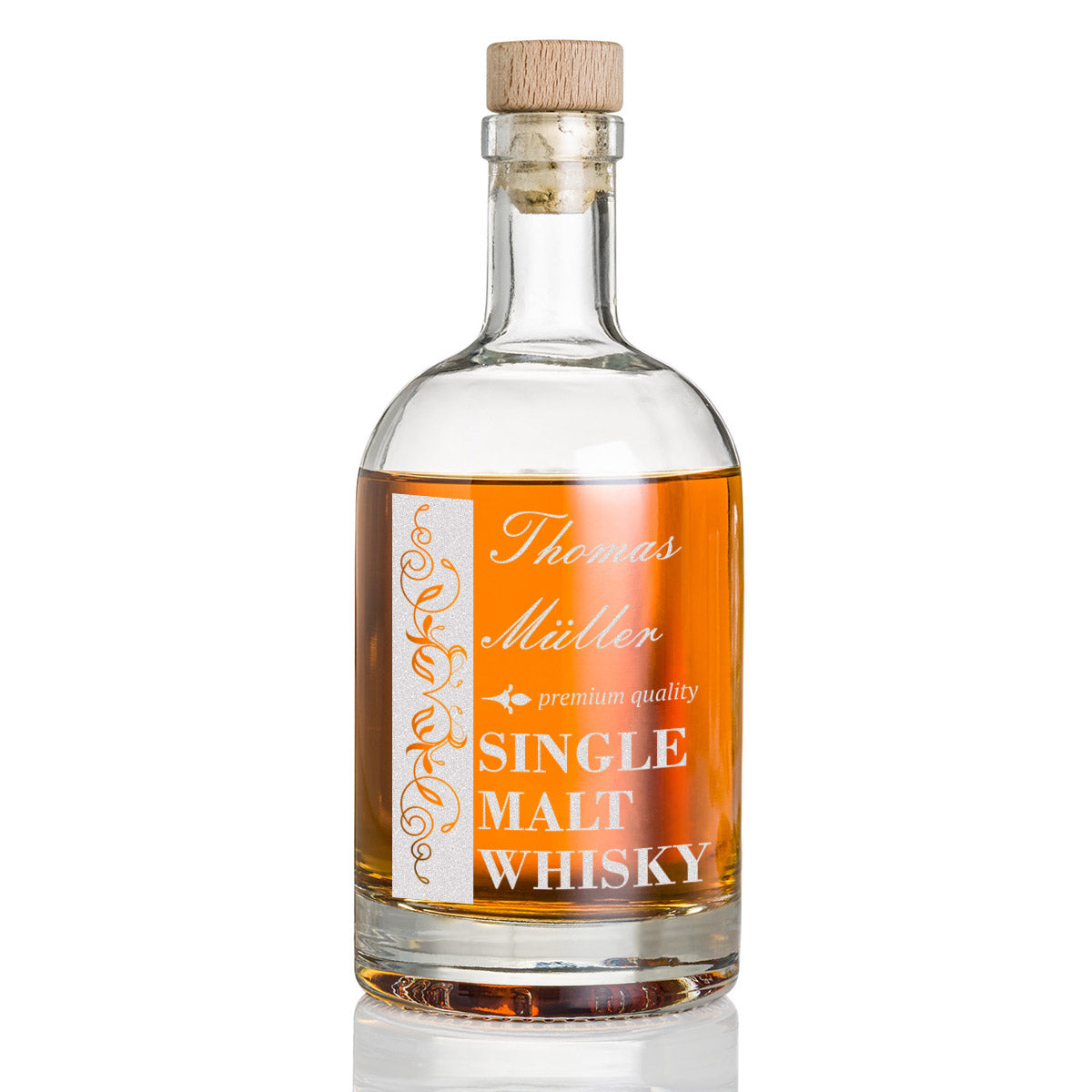 Whisky Flasche 0,7 Liter mit personalisierter Wunschgravur