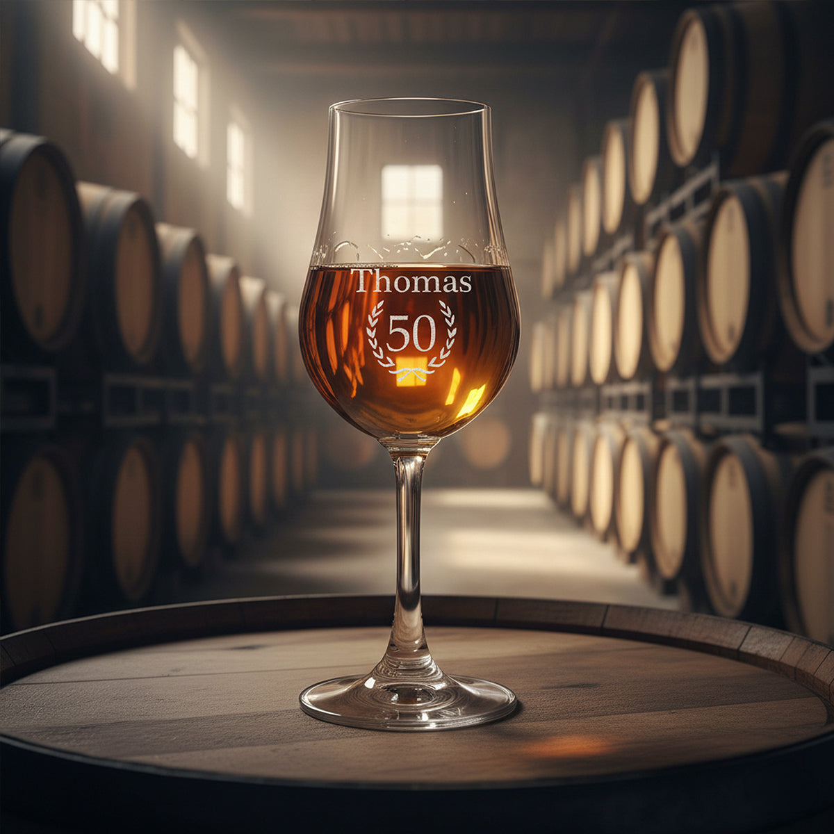 Whisky Nosing Glas Stiel 190 ml mit Wunschgravur