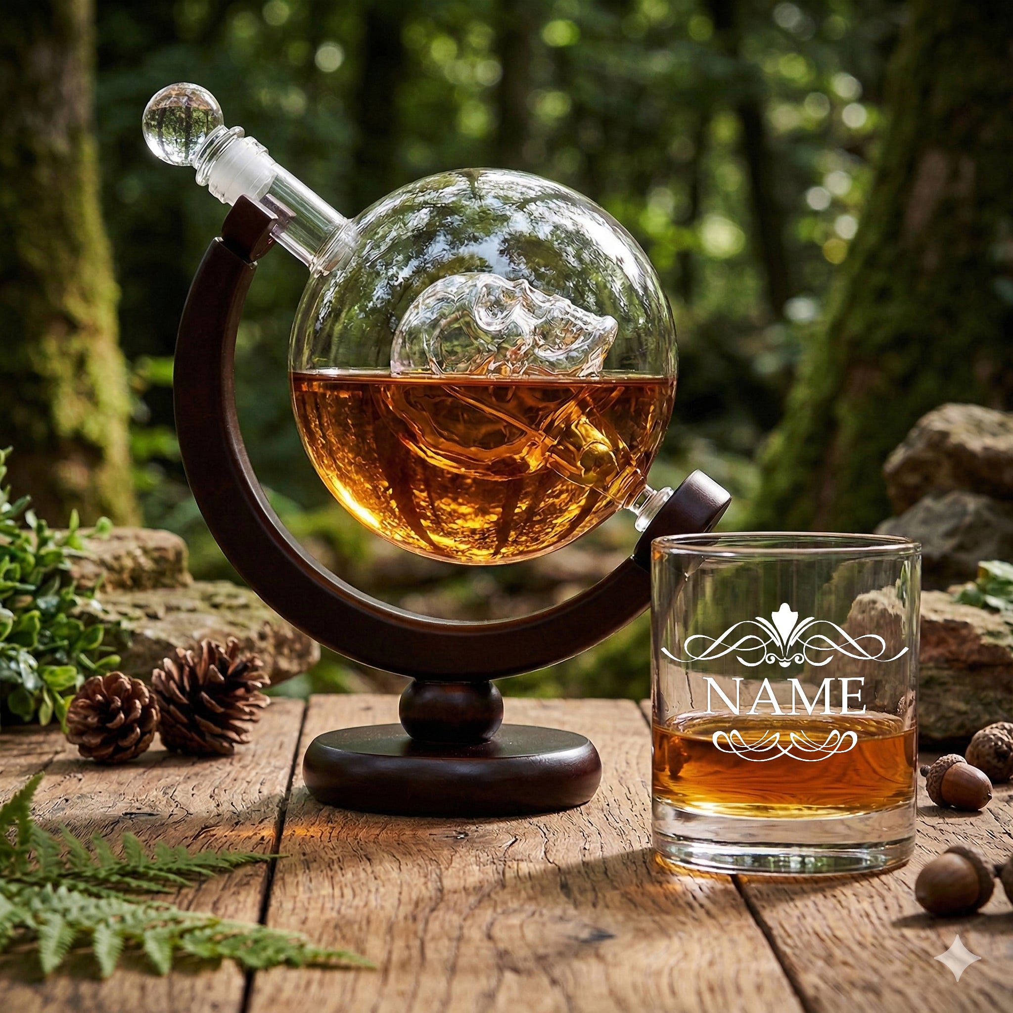 Whisky-Set Karaffe 850 ml mit Whiskyglas 320 ml - mit Wunschgravur