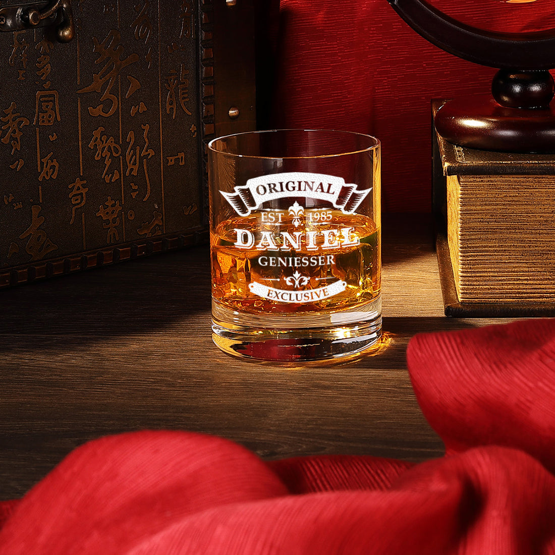 Whisky Skull Dekanter Set 850 ml mit Tumbler 320 ml - Motiv Original Exklusive