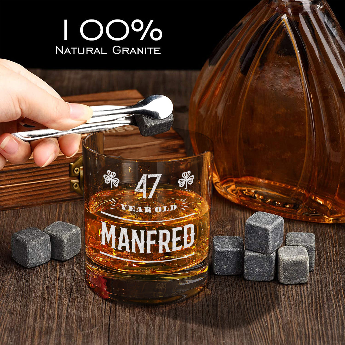 Personalisiertes Whisky Geschenkset 5-tlg mit Gravur - ideal als Geburtstagsgeschenk