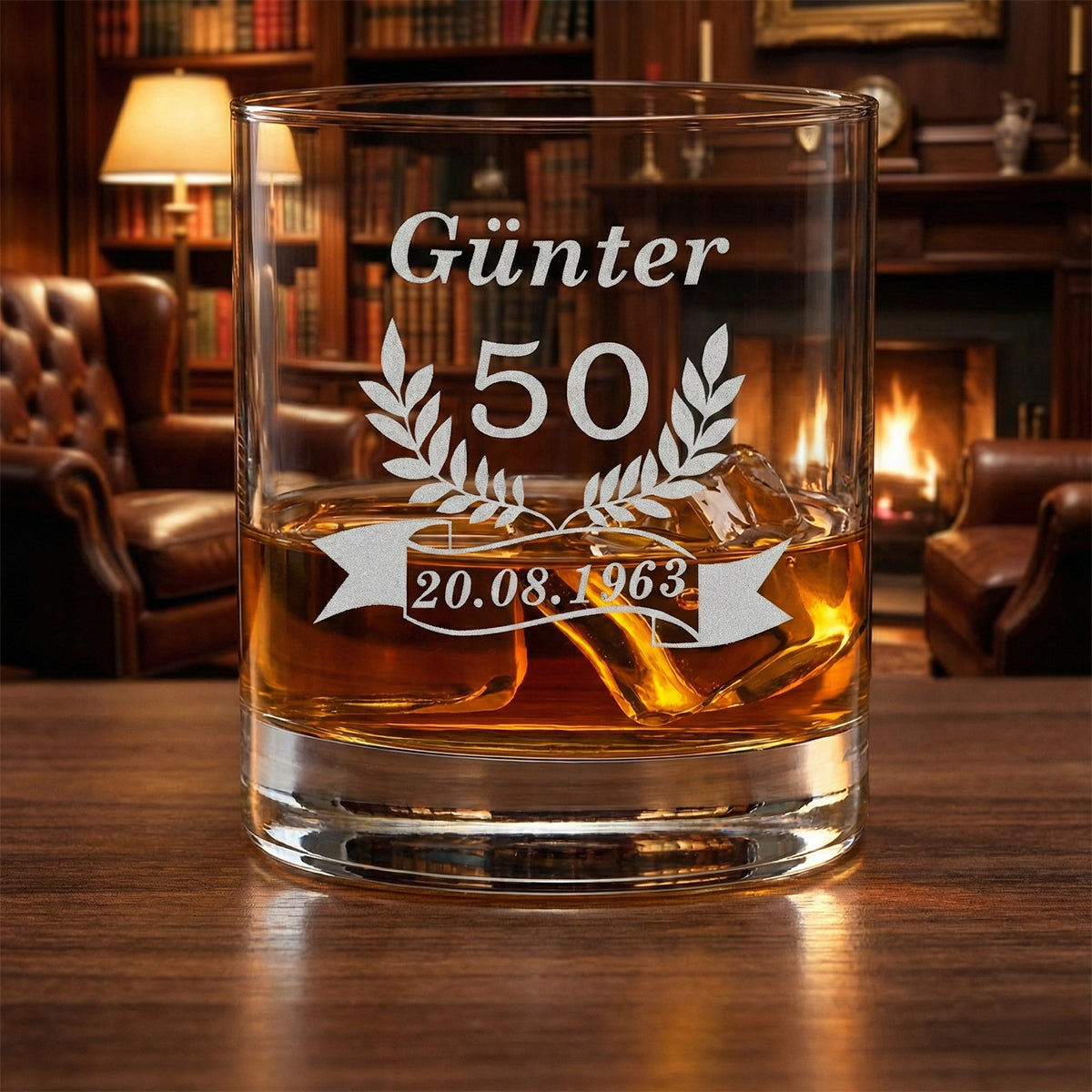 Whisky Tumbler 320 ml mit personalisierter Gravur zum Geburtstag