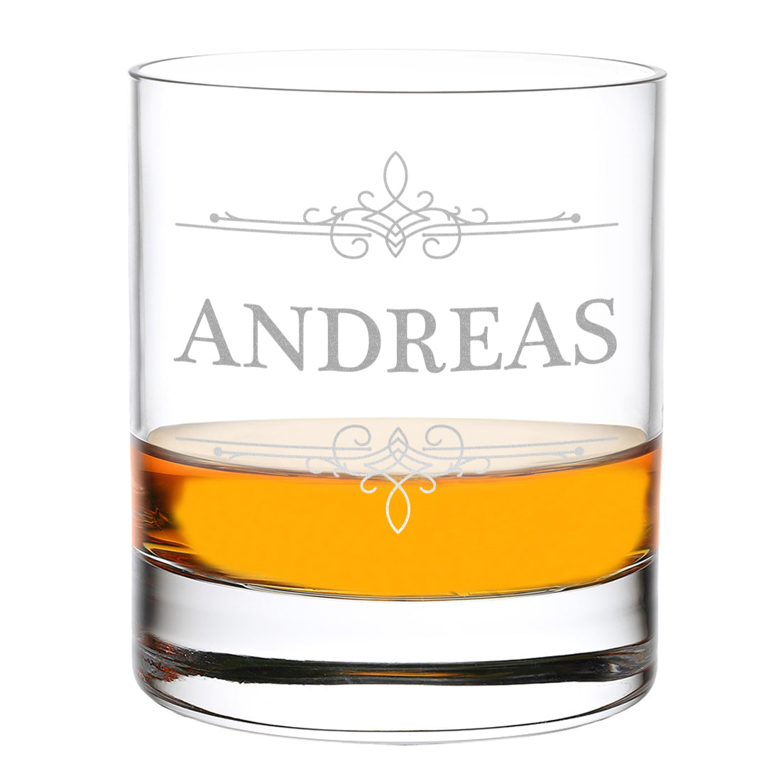 Personalisiertes Whiskyglas 320 ml mit Ornament Motiv - perfekt als Geschenk