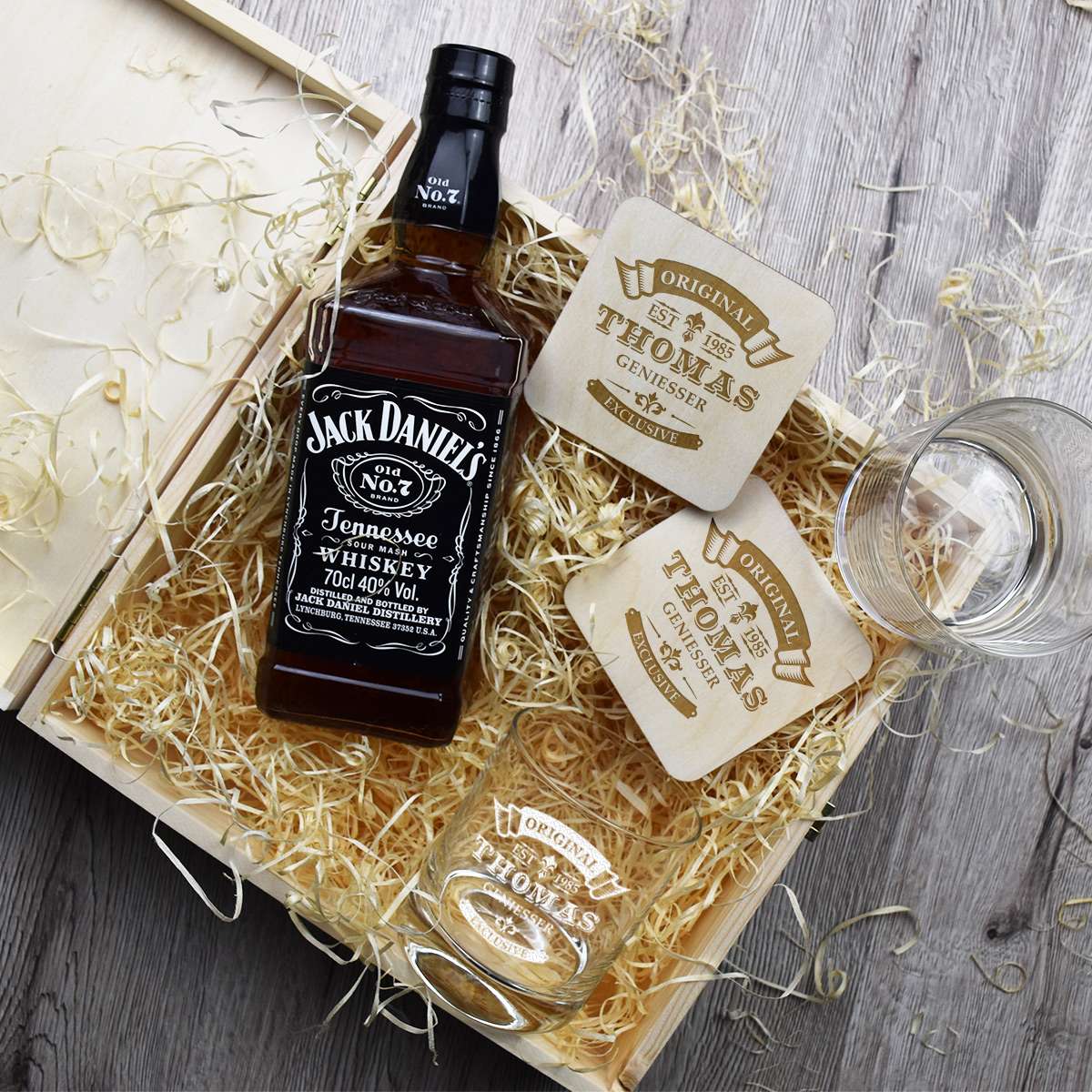 Jack Daniels Tlg Whisky Geschenkset Mit Personalisierter