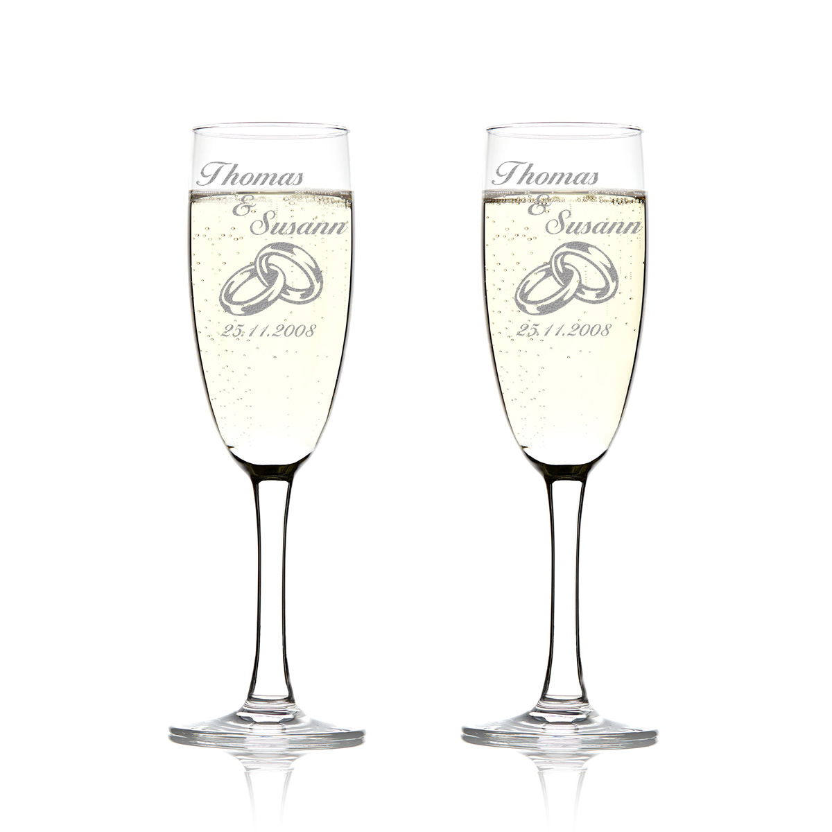 2er Set Bicchieri di Champagne Personalizzato Regalo Nozze per Paia  Incisione