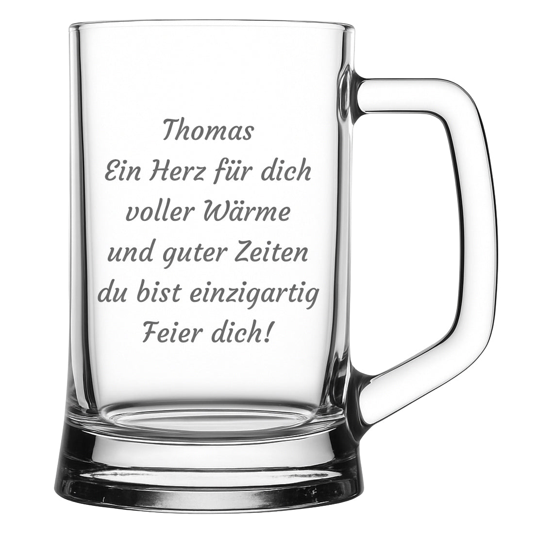Personalisiertes Bierglas mit Gravur | Wunschtext, Name & Symbol