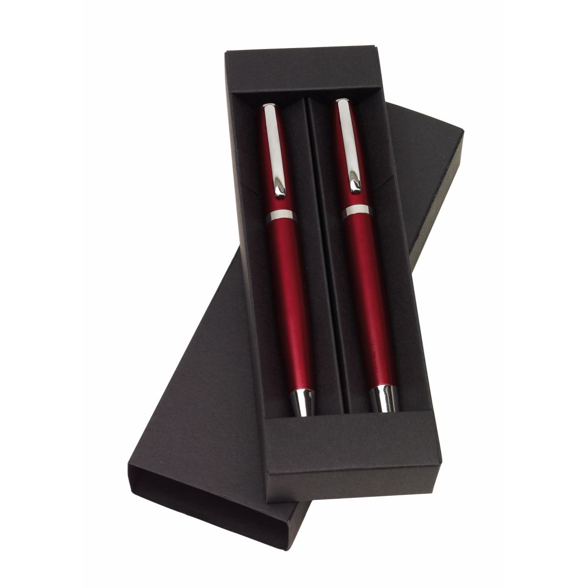 Edles Geschenk-Set in Rot 2-teiliges Schreibset mit Gravur & Geschenkbox
