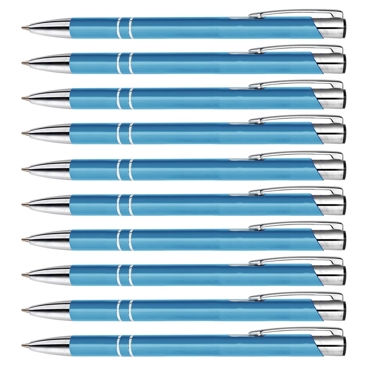10er Set Personalisierte Metall-Kugelschreiber mit Gravur