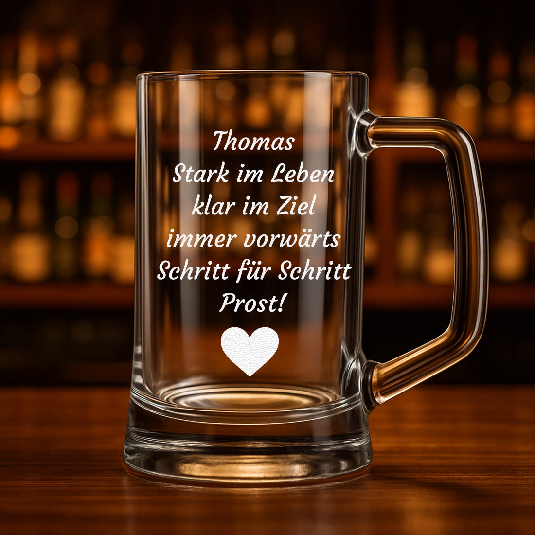 Personalisiertes Bierglas mit Gravur | Wunschtext, Name & Symbol