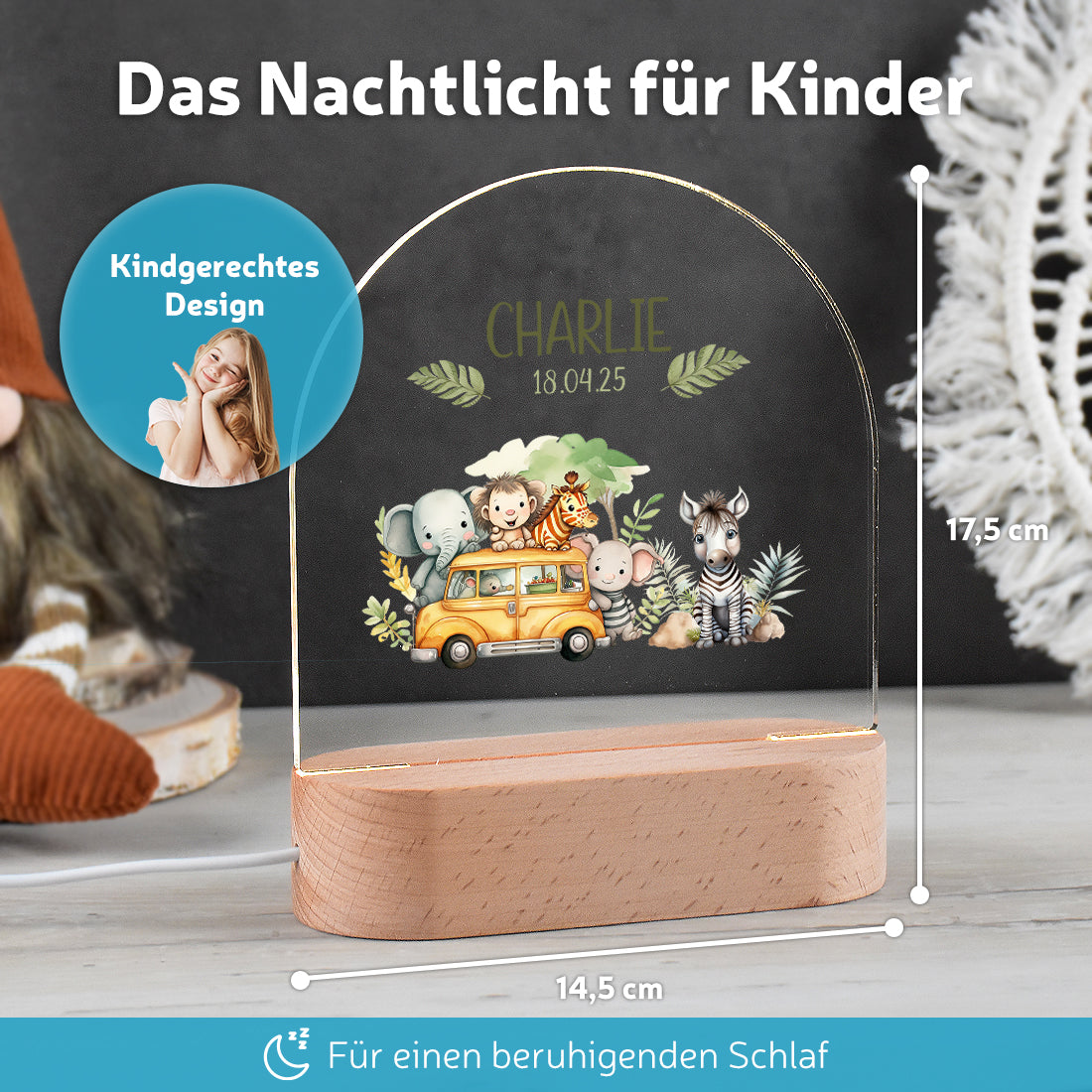 LED-Nachtlicht für Kinder personalisiert